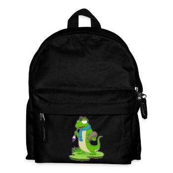 Lizard Painter Brush Painting - Kids' Backpack - black - Front