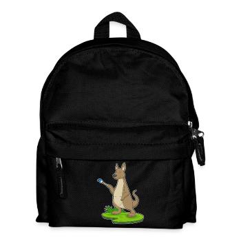 Kangaroo Painter Brush Painting - Kids' Backpack - black - Front