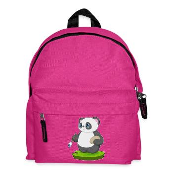Panda Painter Brush Painting - Kids' Backpack - fuchsia - Front