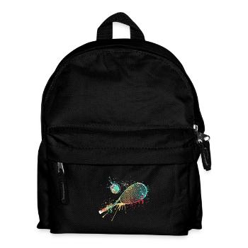 Splash art Squash sports for squash racket - Kids' Backpack - black - Front