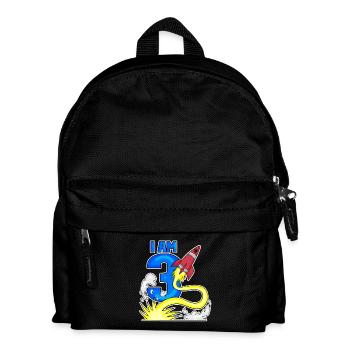 3 Birthday Boy Astronaut Rocket - Three Years - Kids' Backpack - black - Front