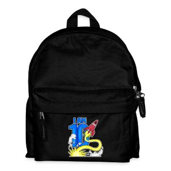 10 Birthday Boy Astronaut Rocket - Ten Years - Kids' Backpack - black - Front