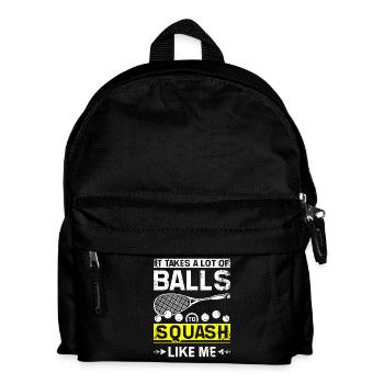 Il faut beaucoup de balles pour squash comme moi - Sac à dos Enfant - noir - Devant