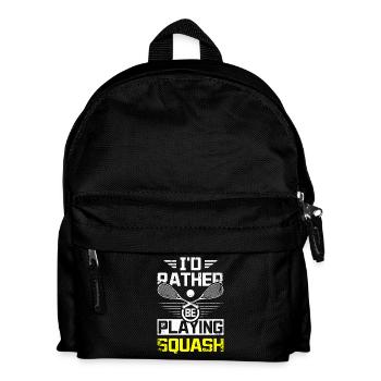 I'd rather be playing squash game - Kinder Rucksack - Schwarz - Vorne