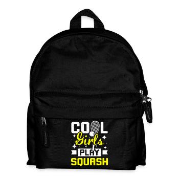 Cool girls play Squash Game - Kinder Rucksack - Schwarz - Vorne