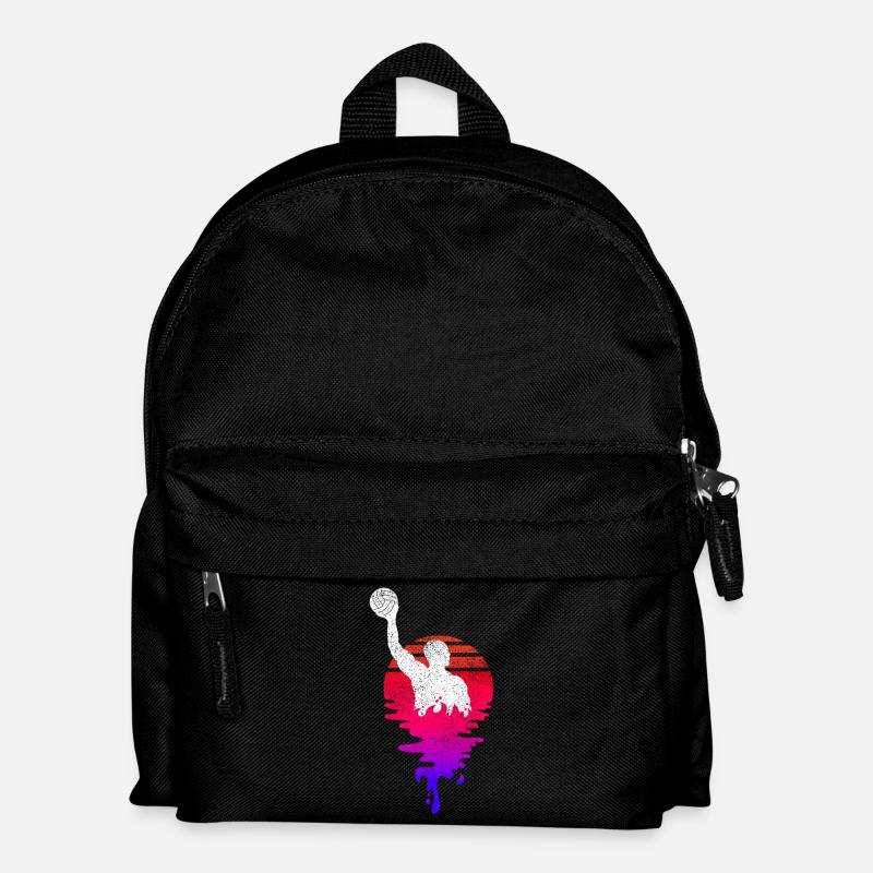 Wasserball Spieler Sunset - Kinder Rucksack - Schwarz