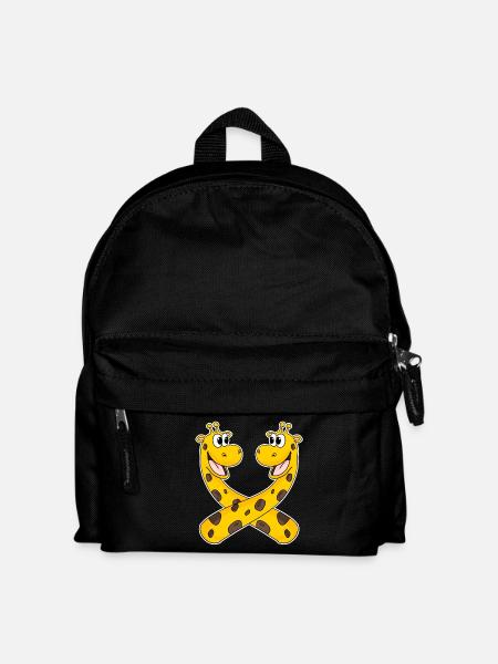 Giraffen Giraffe - Kinder Rucksack - Schwarz