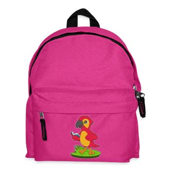 Parrot Nerd Book - Kids' Backpack - fuchsia - Front