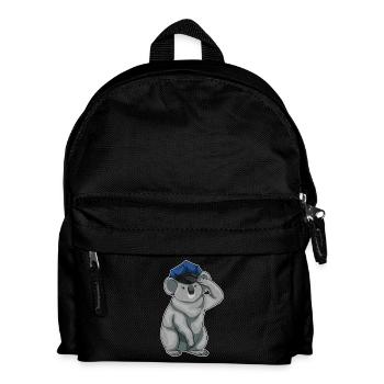 Koala Polizist Polizeimütze Polizei - Kinder Rucksack - Schwarz - Vorne