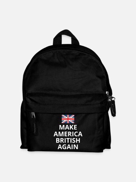 Make America British Again Union Jack Flag - Kids' Backpack - black