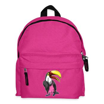 Tukan Friseur Schere - Kinder Rucksack - Fuchsia - Vorne