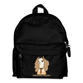 Looking sharp feeling fuzzy Lama - Kinder Rucksack - Schwarz - Vorne