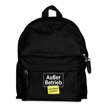 Außer Betrieb Geduldsfaden Gerissen Geduld Büro - Kinder Rucksack - Schwarz - Vorne