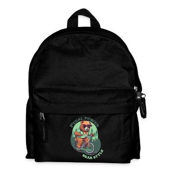 Pedal Power Teddy rides bike - Kids' Backpack - black - Front
