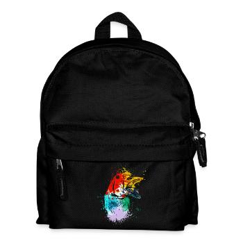 Colorful Splash Art Farm animals goose head - Kinder Rucksack - Schwarz - Vorne