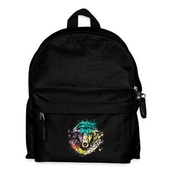 Colorful Splash Art Farm animals sheep head - Kinder Rucksack - Schwarz - Vorne