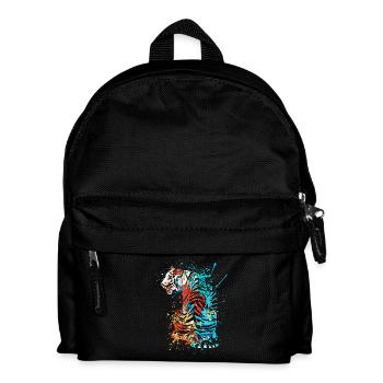 Splash Art Tigre indien sibérien - Sac à dos Enfant - noir - Devant