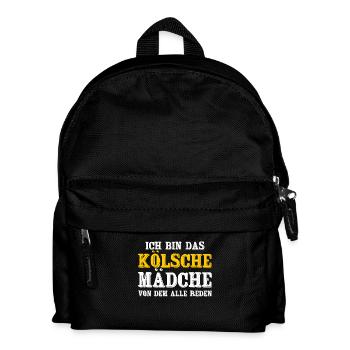 Kölsche Mädche Kölle Kölsch Kölner Karneval Köln - Kinder Rucksack - Schwarz - Vorne