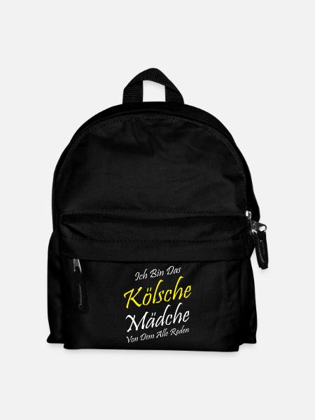 Kölsche Mädche Kölle Kölsch Kölner Karneval Köln - Kinder Rucksack - Schwarz