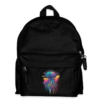 Colorful large jellyfish - Kids' Backpack - black - Front