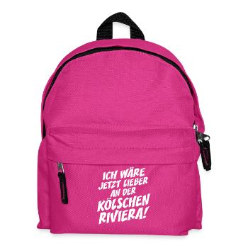 Kölsche Riviera Kölle Kölsch Kölner Karneval Köln - Kinder Rucksack - Fuchsia - Vorne