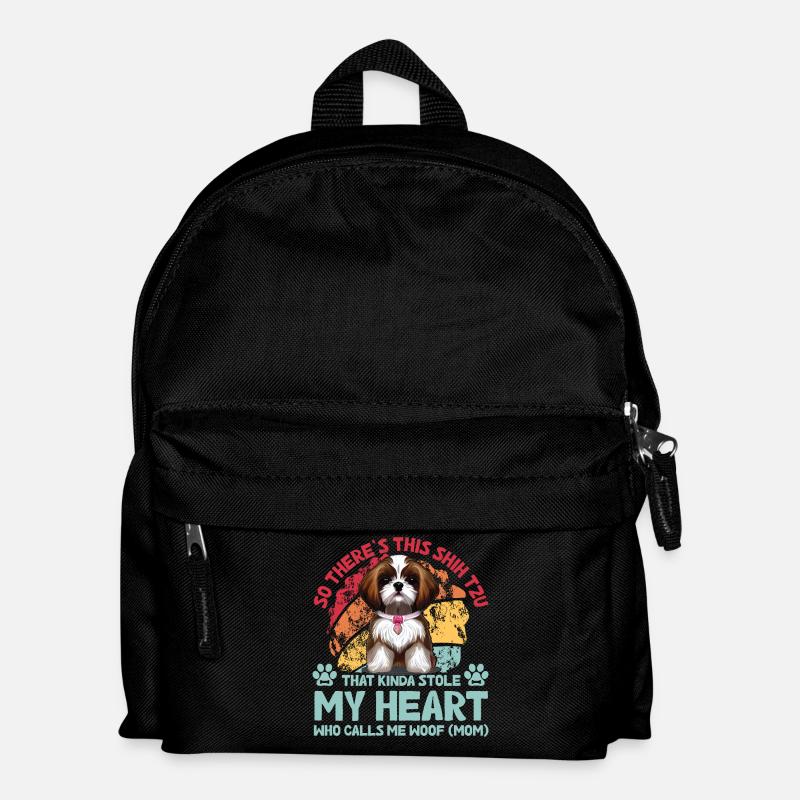Shih Tzu Funny Saying - Kids' Backpack - black