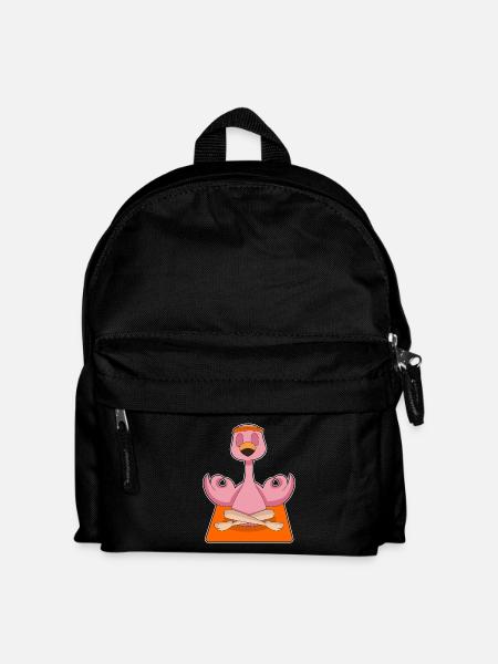 Flamingo Yoga Fitness Meditation - Kinder Rucksack - Schwarz