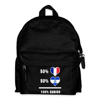 Israël et la France 100% génial Drapeaux Design - Sac à dos Enfant - noir - Devant