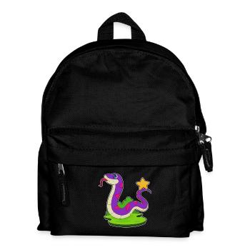 Schlange Stern - Kinder Rucksack - Schwarz - Vorne