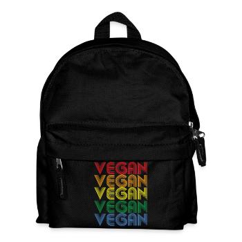 Rainbow VEGAN Statement - Kids' Backpack - black - Front