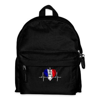 Paris Skyline Heartbeat Eiffel Tower France - Kids' Backpack - black - Front