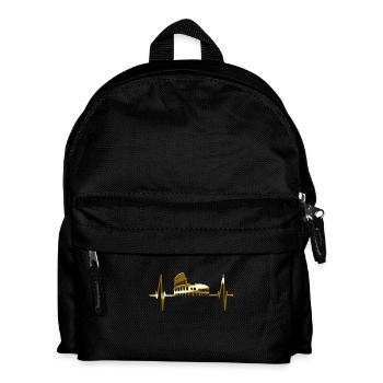 Rom Kolosseum Herzschlag Roma Skyline Rome Italien - Kinder Rucksack - Schwarz - Vorne