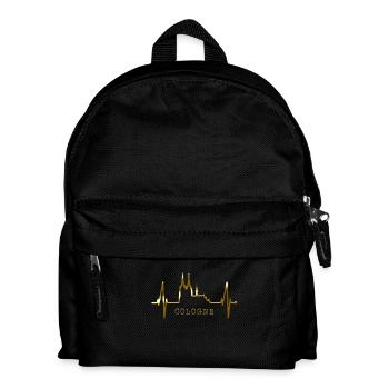 Cologne Skyline Heartbeat Heart Kölsch Love Cologne - Sac à dos Enfant - noir - Devant