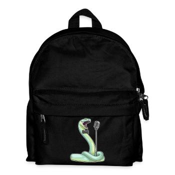 Schlange Sänger Mikrofon Singen - Kinder Rucksack - Schwarz - Vorne