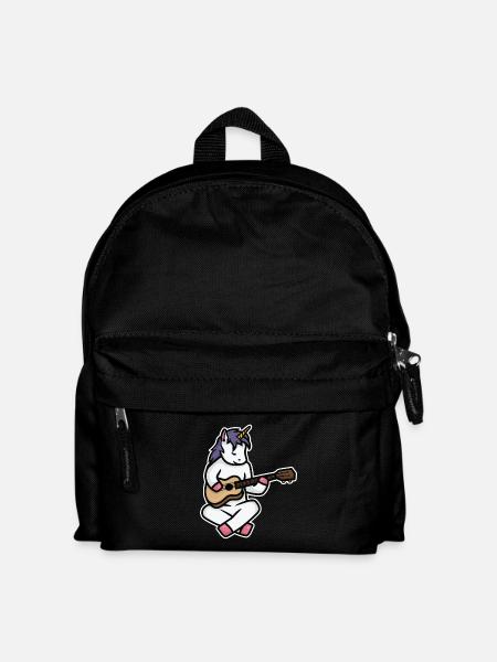 Ukulele Einhorn - Kinder Rucksack - Schwarz