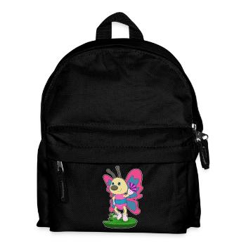 Butterfly handheld fan - Kids' Backpack - black - Front