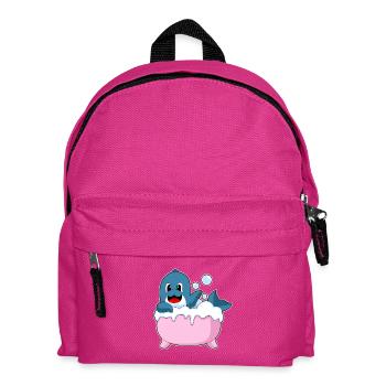 Delfin Baden Badewanne - Kinder Rucksack - Fuchsia - Vorne