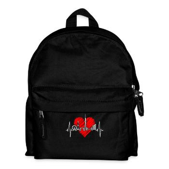 Tokio Skyline Herzschlag Japan Herz I Love Tokyo - Kinder Rucksack - Schwarz - Vorne