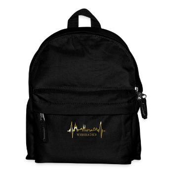 Wiesbaden Skyline Herzschlag Fan Herz Hessen Liebe - Kids' Backpack - black - Front