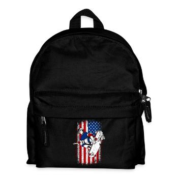 Usa american flag patriotic Skateboarding - Kids' Backpack - black - Front