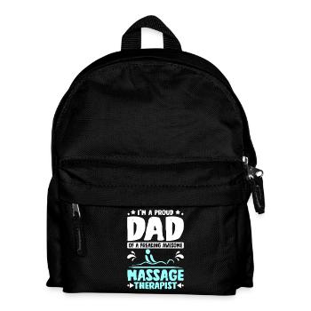 Fathers day dad of an awesome Massage therapist - Kids' Backpack - black - Front