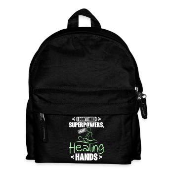 I have healing hands Massage therapist - Kids' Backpack - black - Front