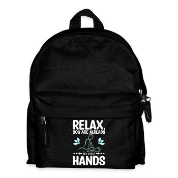 Relax you're already in my hands Massage therapist - Kids' Backpack - black - Front