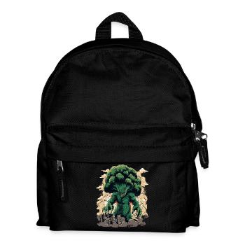 Riesiges Brokkoli Monster Japan Kaiju Gemüse - Kinder Rucksack - Schwarz - Vorne