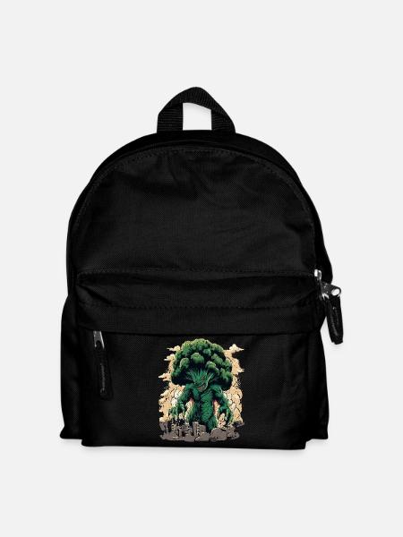 Riesiges Brokkoli Monster Japan Kaiju Gemüse - Kinder Rucksack - Schwarz