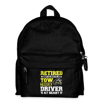 Retired but always a tow truck driver at heart - Kids' Backpack - black - Front