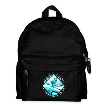 Eiskristall Schnee und Frost Winterlandschaft - Kinder Rucksack - Schwarz - Vorne