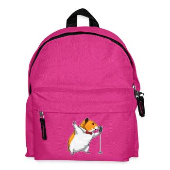 Hamster Sänger Mikrofon Singen - Kinder Rucksack - Fuchsia - Vorne