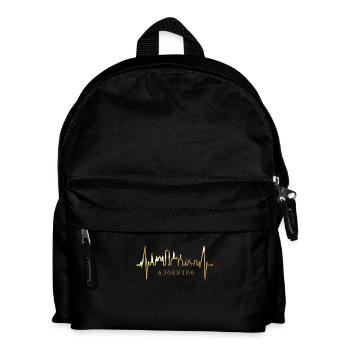 Augsburg Skyline Herzschlag Fan I Love Augsburger - Kinder Rucksack - Schwarz - Vorne