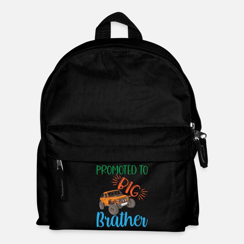 big brother, Befördert zum großen Bruder Geschenk - Kinder Rucksack - Schwarz